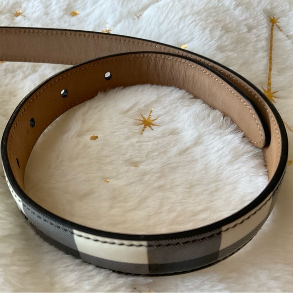 DOLCE AND GABBANA Patent Leather Gingham Pattern Belt AUTHENTIC - Picture 9 of 10